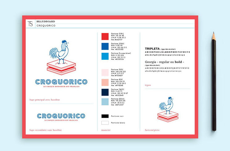 Pour réussir le branding de marque de Croquorico, Trait Simple s'est d'abord imprégné de son histoire.